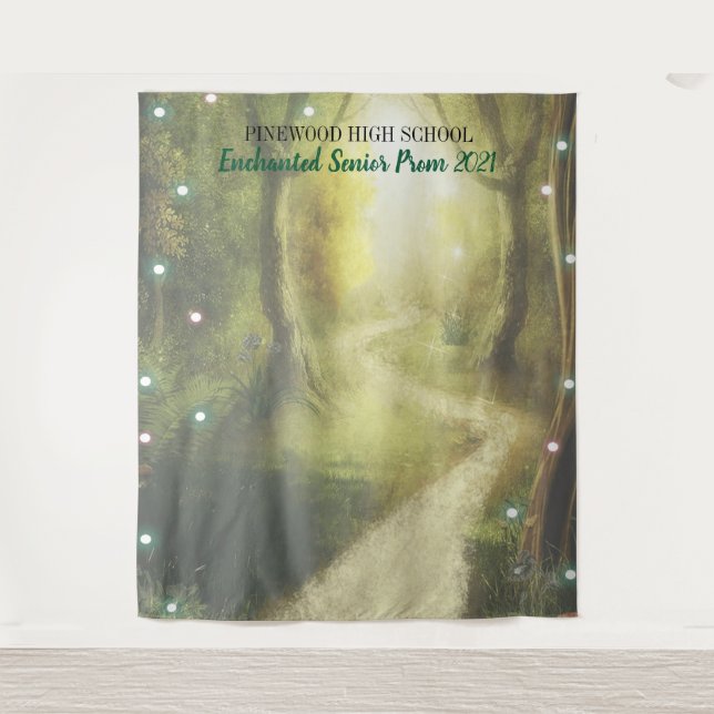 Zauberhafte Waldlichter  Wandteppich (Vorderseite)