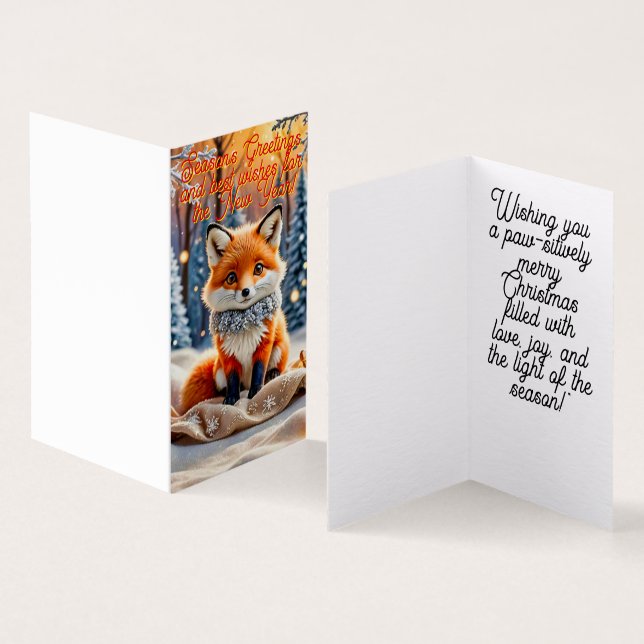 Zauberhafte Weihnachtslandschaft (Innenseite und Außenseite)