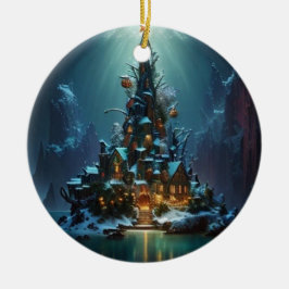 Zauberhafter Atlantis Weihnachtsbaumschmuck Keramik Ornament