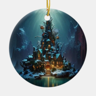 Zauberhafter Atlantis Weihnachtsbaumschmuck Keramik Ornament