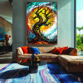 Zauberhafter Baum - Gotische Fantasie Kunst Poster