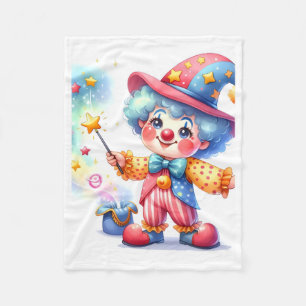 Zauberhafter Clown-Zauberstab-Fleece-Decke Fleecedecke