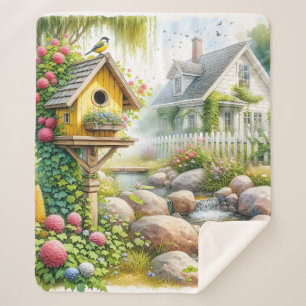 Zauberhafter Cottage-Garten-Vogelhaus-Bach Sherpadecke
