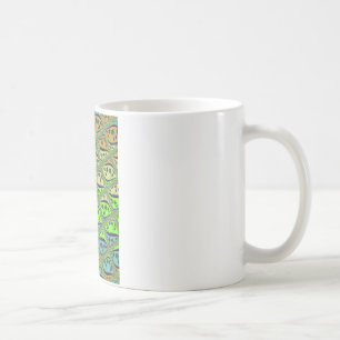 Zauberhafter Eklektischer Garten Karierter Blumenz Tasse