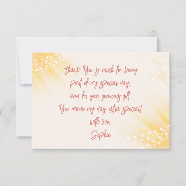 Zauberhafter Fee Silhouette Kindergeburtstag Dankeskarte (Vorderseite)