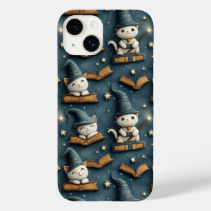 Zauberhafter Katzen-Strickmuster mit Büchern und S Case-Mate iPhone 14 Hülle