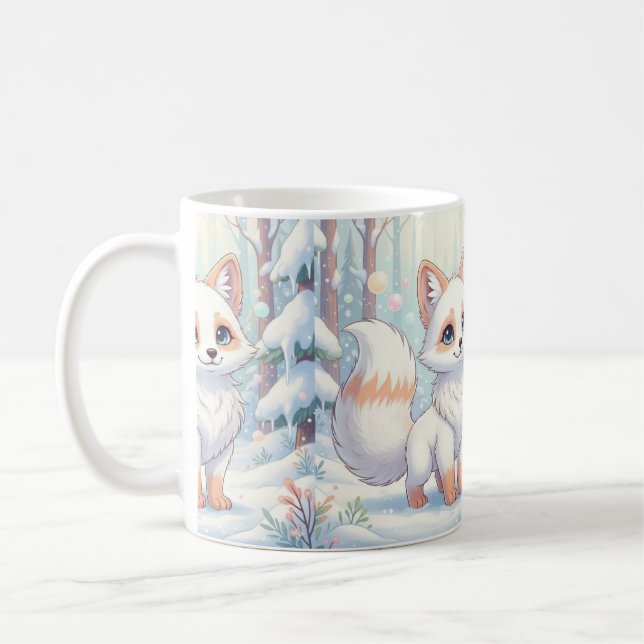 Zauberhafter Morgen im Schnee Kaffeetasse (Links)