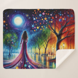 Zauberhafter Nachthimmel mit leuchtenden orbfarben Sherpadecke