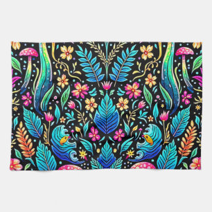 Zauberhafter Pilzwaldtraum Geschirrtuch