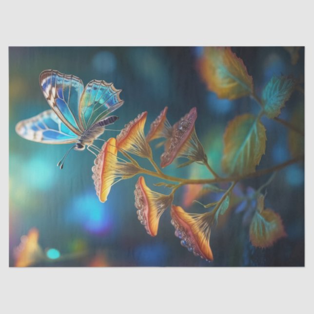 Zauberhafter Schmetterlingstraum Seidenpapier (Vorderseite)