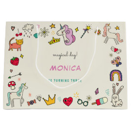 Zauberhafter Tag Katzen Kaninchen Einhorn Kinderge Große Geschenktüte