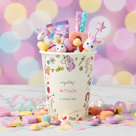 Zauberhafter Tag Katzen Kaninchen Einhorn Kinderge Pappbecher