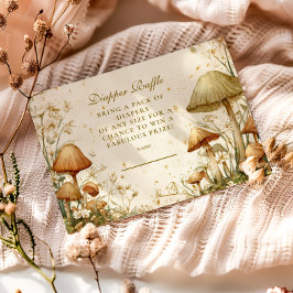 Zauberhafter Wald-Pilz-Diapper-Raffle Begleitkarte