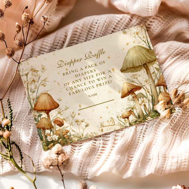 Zauberhafter Wald-Pilz-Diapper-Raffle Begleitkarte (Von Creator hochgeladen)