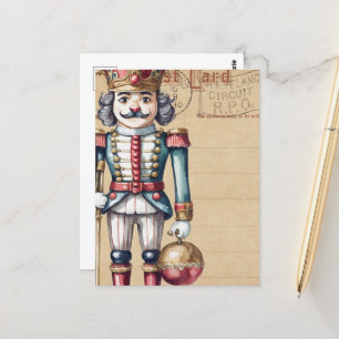 Zauberhafter Weihnachts-Nussknacker Vintage Postkarte