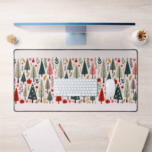 Zauberhafter Weihnachtsbaumwald Schreibtischunterlage