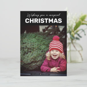 Zauberhafter Weihnachtsfeiertag im Foto Feiertagskarte