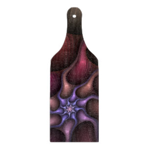 Zauberhaftes Abstrakt gestreiftes farbiges Fraktal Schneidebrett