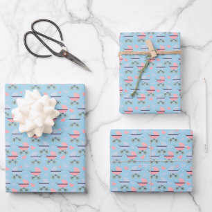 Zauberhaftes Baby-Buggy-Geschenkpapier Flachblätte Geschenkpapier Set