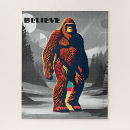 Zauberhaftes Bigfoot Zitat: Glaubende Puzzle
