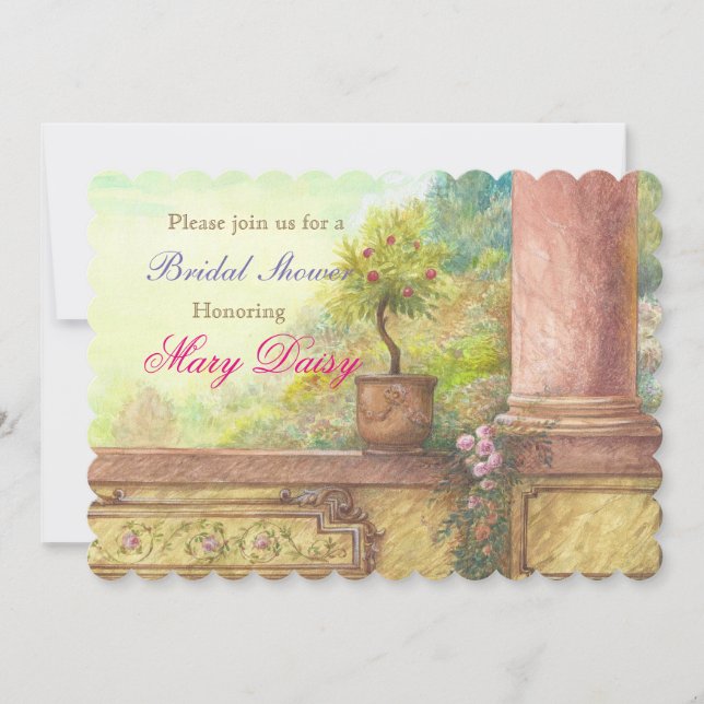 Zauberhaftes Brautparty Einladung (Vorderseite)