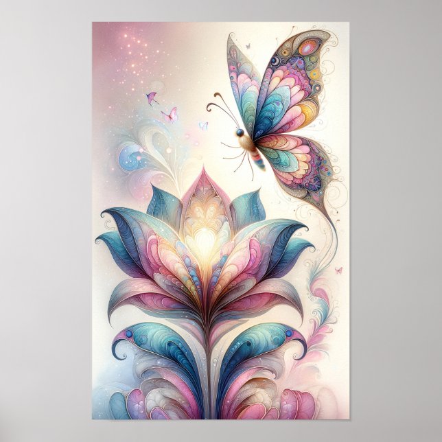 Zauberhaftes Butterfly-Wall-Poster Poster (Vorne)