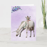 Zauberhaftes Einhorn Lila Schwarzer Gruß Hinweis