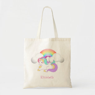 Zauberhaftes Einhorn, Regenbogen Tragetasche