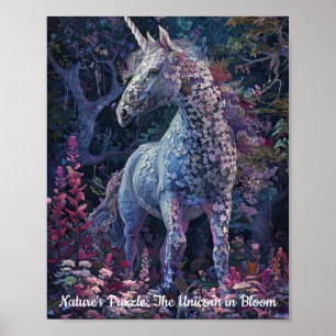 Zauberhaftes Garden Unicorn Puzzle Poster