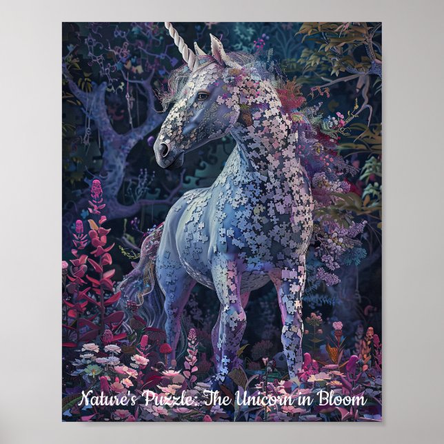 Zauberhaftes Garden Unicorn Puzzle Poster (Vorne)
