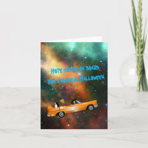 Zauberhaftes Halloween-Autosalon - Grußkarte Karte