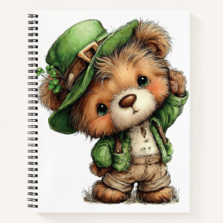 ZAUBERHAFTES IRLÄNDISCH THEMATISIERTES TEDDYBÄR NOTIZBUCH