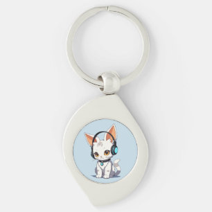 Zauberhaftes Kawaii-Katze-Design Schlüsselanhänger