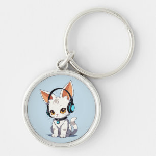 Zauberhaftes Kawaii-Katzendesign Schlüsselanhänger
