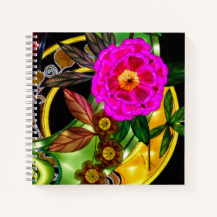 Zauberhaftes Magenta & Gold Notizbuch
