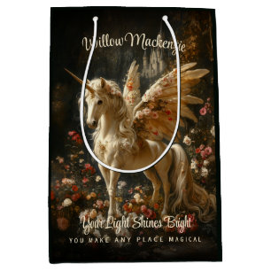 Zauberhaftes Pferdeschwald Unicorn Mittlere Geschenktüte
