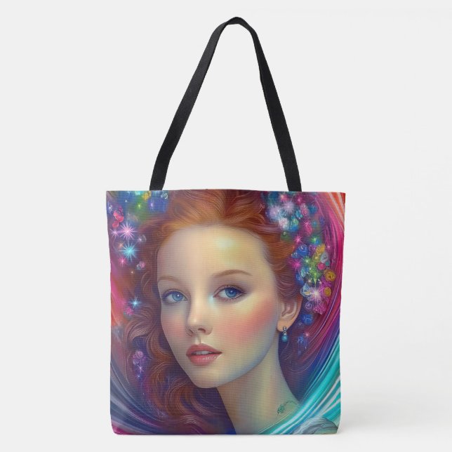 Zauberhaftes Rainbow-Hair-Portrait (Vorderseite)