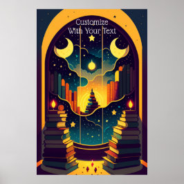Zauberhaftes Reich der Bücher Poster