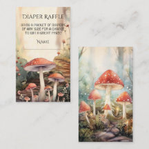 Zauberhaftes Wald Toadstool Mushroom Diaper Raffle