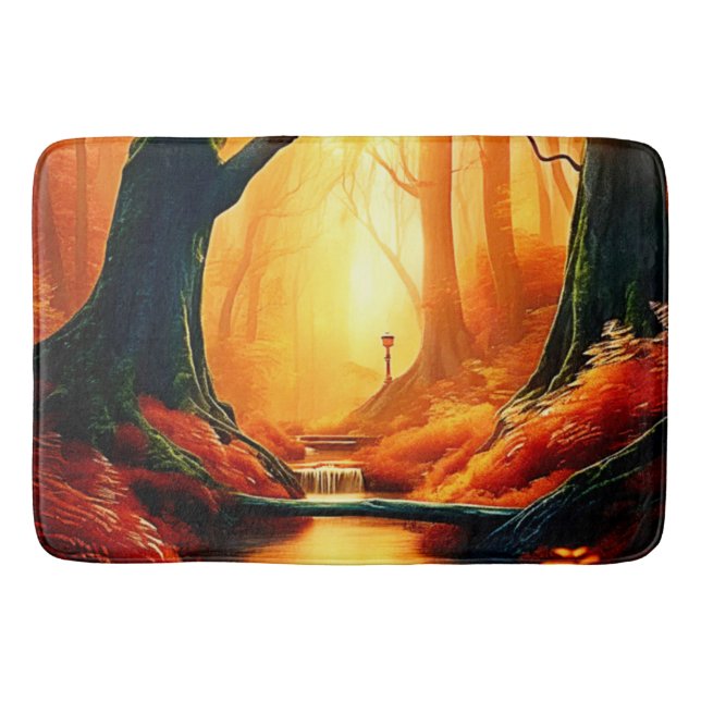 Zauberhaftes Waldglühen Badematte (Vorderseite)