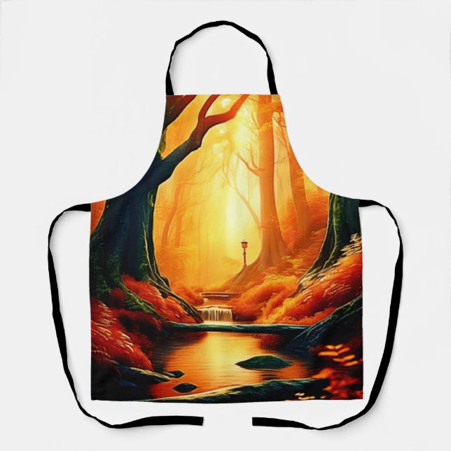 Zauberhaftes Waldglühen Schürze (Vorderseite)