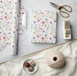 Zauberhaftes Wildblumen-Geschenkpapier Geschenkpapier