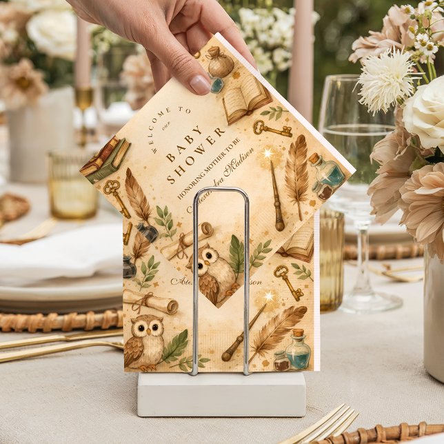 Zauberhaftes Zauberbuch-Hexenbaby-Einweihungsfeier Serviette (Von Creator hochgeladen)