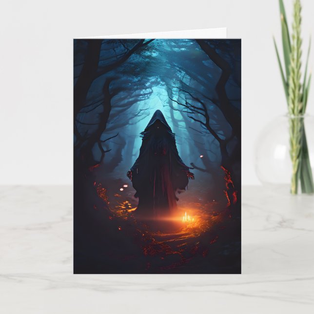 ZauberHalloween Feiertagskarte (Vorderseite)