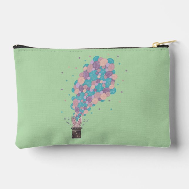 Zauberhase Blasenexplosion | Whimsical Magic Zubehörtasche (Rückseite)