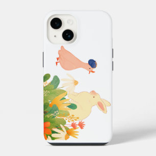 Zauberhase & Vogel in Blüte – Süße Frühlingsdekora iPhone 14 Hülle