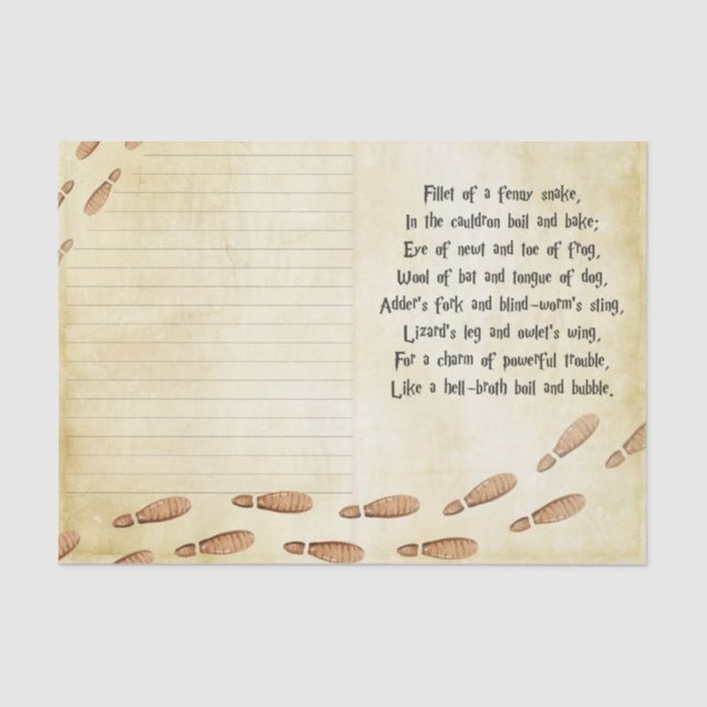 Zauberhexen-Zauber Seidenpapier (Vorderseite)