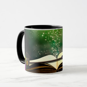 Zauberhut & magisches Zauberbuch skurril Halloween Tasse