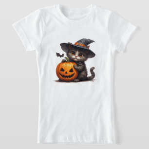 Zauberhuter Kitten und Kürbis 🎃 T-Shirt