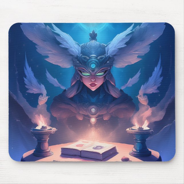 Zauberin beim Vorbereiten eines Zaubers Mousepad (Vorne)